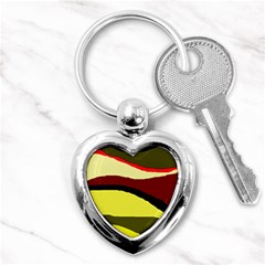 Decorative Abstract Design Key Chains (heart)  by Valentinaart