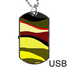 Decorative Abstract Design Dog Tag Usb Flash (two Sides)  by Valentinaart