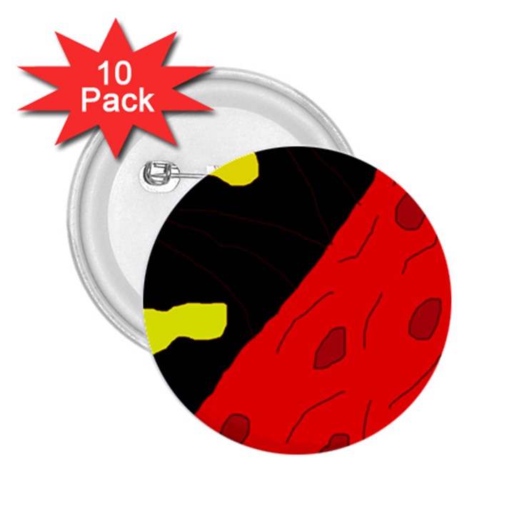 Red abstraction 2.25  Buttons (10 pack) 