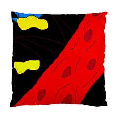 Red Abstraction Standard Cushion Case (two Sides) by Valentinaart