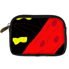 Red Abstraction Digital Camera Cases by Valentinaart