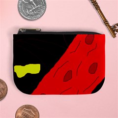 Red Abstraction Mini Coin Purses by Valentinaart