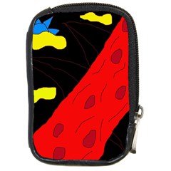 Red Abstraction Compact Camera Cases by Valentinaart