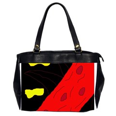 Red Abstraction Office Handbags (2 Sides)  by Valentinaart