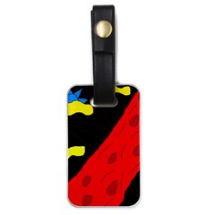 Red Abstraction Luggage Tags (one Side)  by Valentinaart