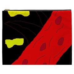 Red Abstraction Cosmetic Bag (xxxl)  by Valentinaart