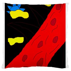 Red Abstraction Standard Flano Cushion Case (one Side) by Valentinaart