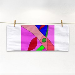 Pink Abstraction Hand Towel by Valentinaart