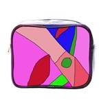 Pink abstraction Mini Toiletries Bags Front