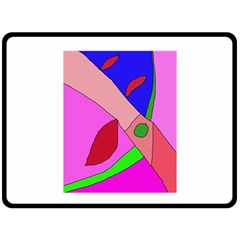 Pink Abstraction Fleece Blanket (large)  by Valentinaart