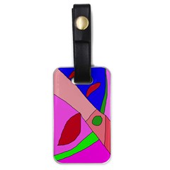 Pink Abstraction Luggage Tags (one Side)  by Valentinaart