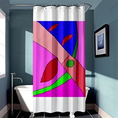 Pink Abstraction Shower Curtain 36  X 72  (stall)  by Valentinaart