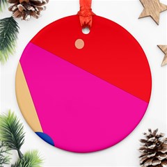 Colorful Abstraction Ornament (round)  by Valentinaart