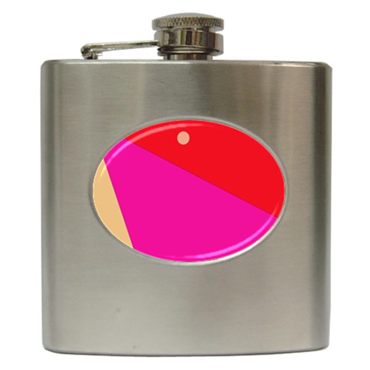 Colorful abstraction Hip Flask (6 oz)