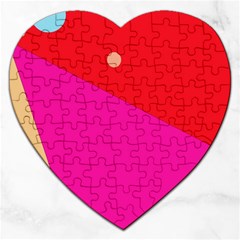 Colorful Abstraction Jigsaw Puzzle (heart) by Valentinaart