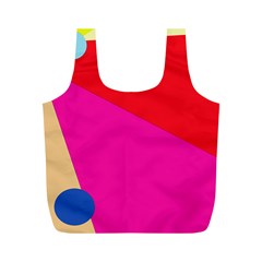 Colorful Abstraction Full Print Recycle Bags (m)  by Valentinaart