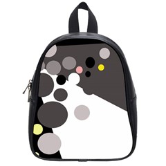 Gray, Yellow And Pink Dots School Bags (small)  by Valentinaart