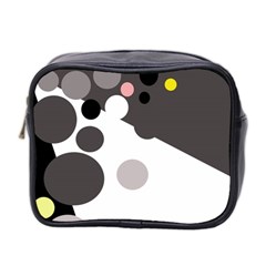 Gray, Yellow And Pink Dots Mini Toiletries Bag 2-side by Valentinaart