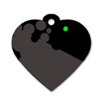 Colorful dots Dog Tag Heart (Two Sides) Front