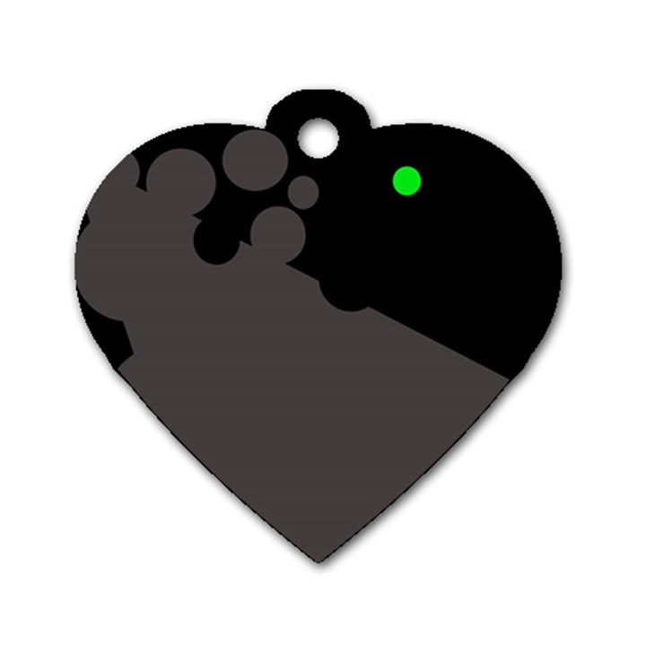 Colorful dots Dog Tag Heart (Two Sides)