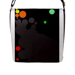 Colorful Dots Flap Messenger Bag (l)  by Valentinaart