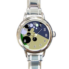 Elegant Dots Round Italian Charm Watch by Valentinaart