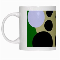 Elegant Dots White Mugs by Valentinaart