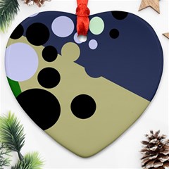 Elegant Dots Heart Ornament (2 Sides) by Valentinaart