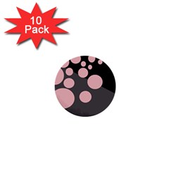 Pink Dots 1  Mini Buttons (10 Pack)  by Valentinaart