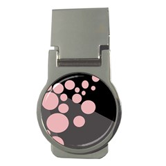 Pink Dots Money Clips (round)  by Valentinaart