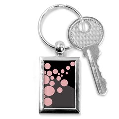 Pink Dots Key Chains (rectangle)  by Valentinaart