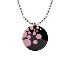 Pink Dots Button Necklaces by Valentinaart