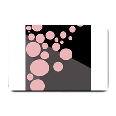 Pink Dots Small Doormat  by Valentinaart