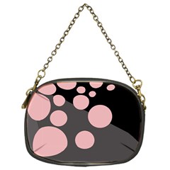 Pink Dots Chain Purses (one Side)  by Valentinaart