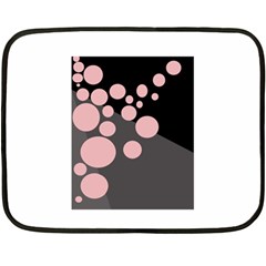 Pink Dots Fleece Blanket (mini) by Valentinaart