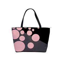 Pink Dots Shoulder Handbags by Valentinaart