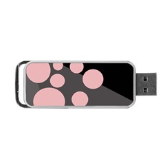 Pink Dots Portable Usb Flash (two Sides) by Valentinaart