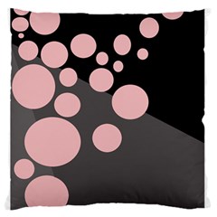 Pink Dots Large Flano Cushion Case (two Sides) by Valentinaart