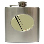 Elegant lines Hip Flask (6 oz) Front