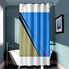 Elegant Lines Shower Curtain 36  X 72  (stall)  by Valentinaart