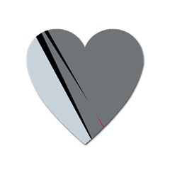 Elegant Gray Heart Magnet by Valentinaart