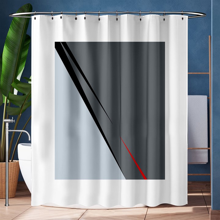 Elegant gray Shower Curtain 60  x 72  (Medium) 