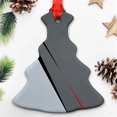 Elegant Gray Christmas Tree Ornament (2 Sides) by Valentinaart