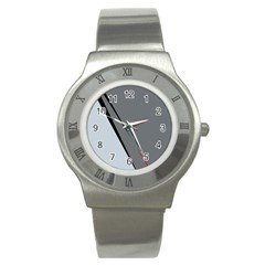 Elegant Gray Stainless Steel Watch by Valentinaart