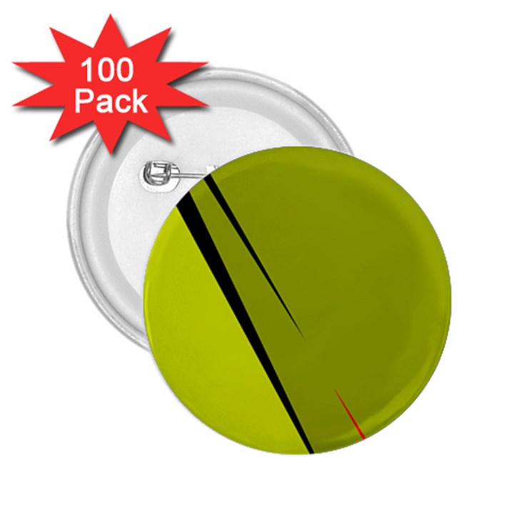 Yellow elegant design 2.25  Buttons (100 pack) 