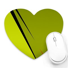 Yellow Elegant Design Heart Mousepads by Valentinaart