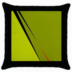 Yellow Elegant Design Throw Pillow Case (black) by Valentinaart