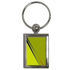 Yellow Elegant Design Key Chains (rectangle)  by Valentinaart