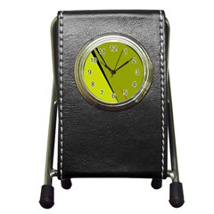 Yellow Elegant Design Pen Holder Desk Clocks by Valentinaart