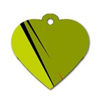 Yellow elegant design Dog Tag Heart (One Side) Front